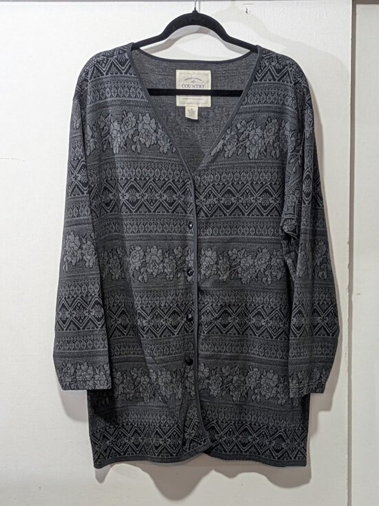 Victoria's Secret Country Cardigan black/grey - Size Medium - Picture 1 of 5